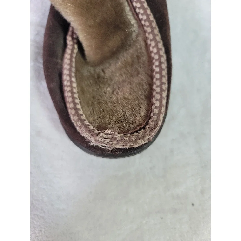 Vtg 70s Ski-Lounger Brown Suede Faux Fur Apres Ski Boots Italian Size 8 Cabin